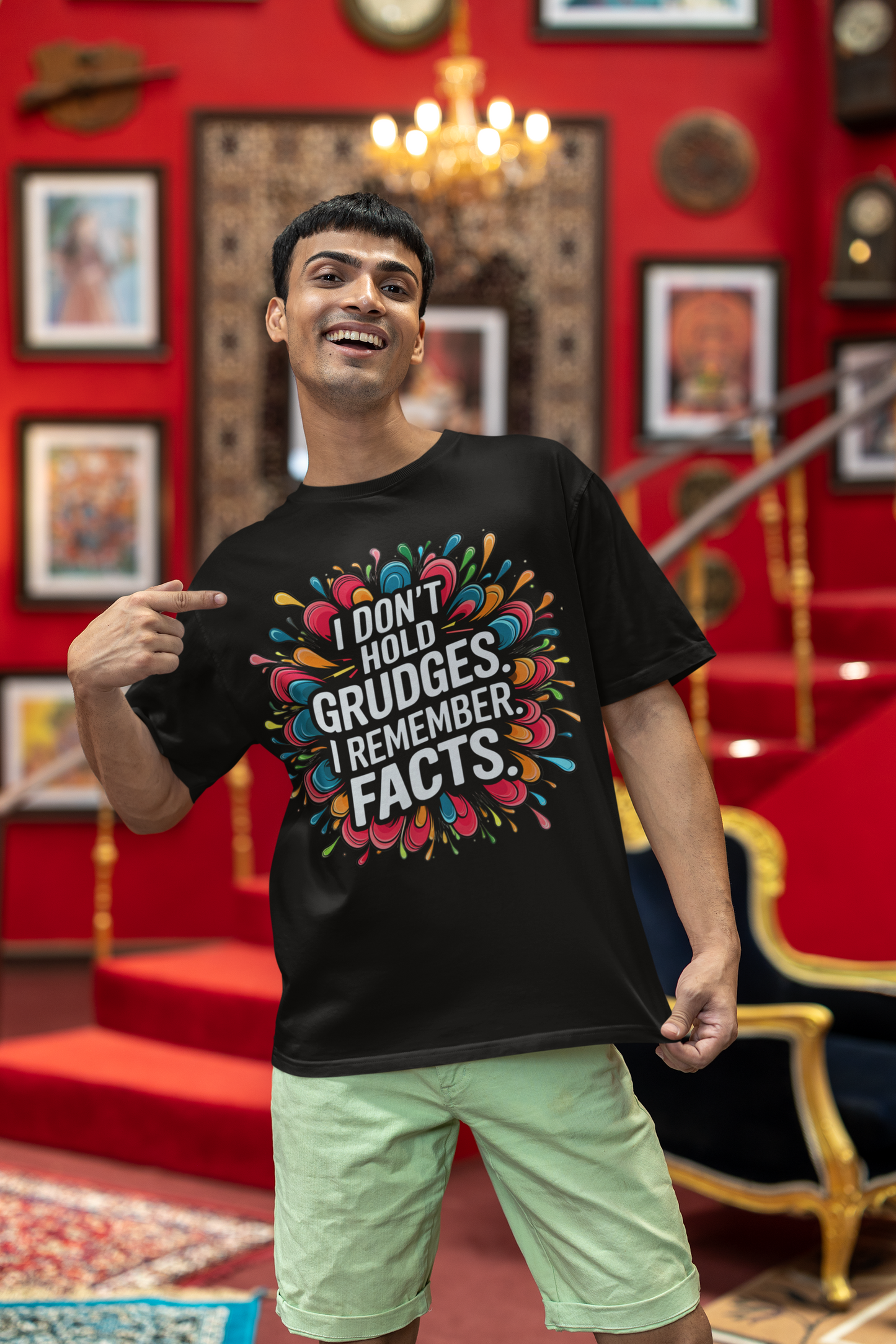 BlackBuck Unisex Facts Over Grudges Tee