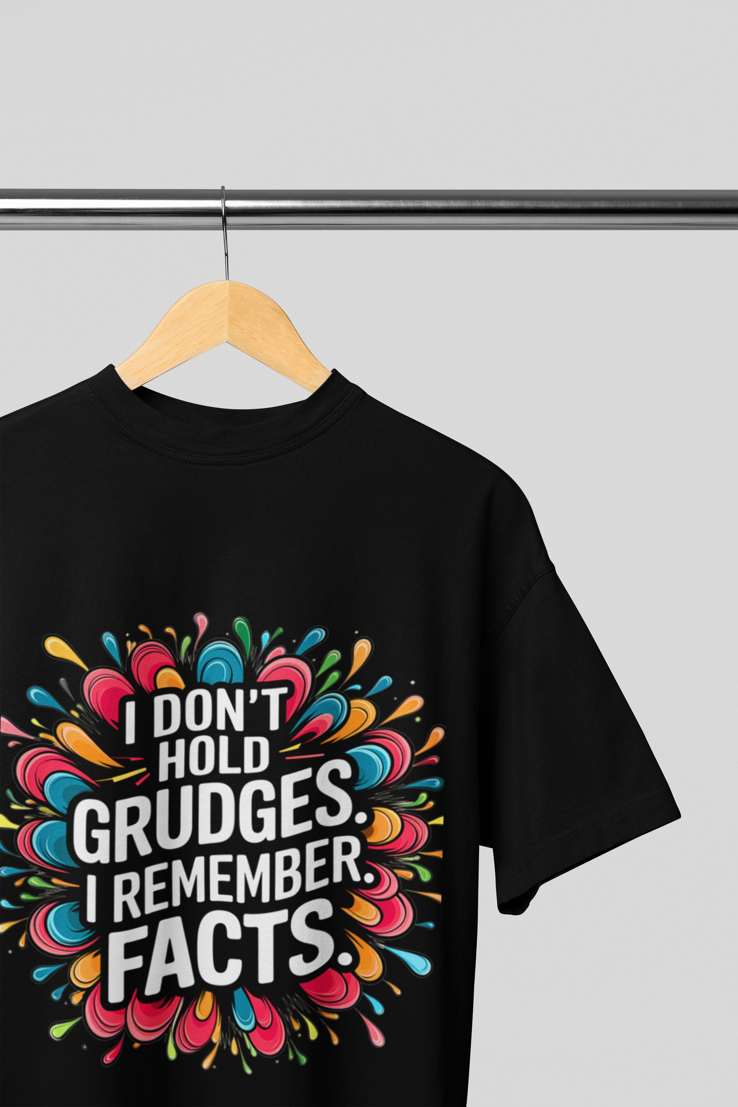 BlackBuck Unisex Facts Over Grudges Tee